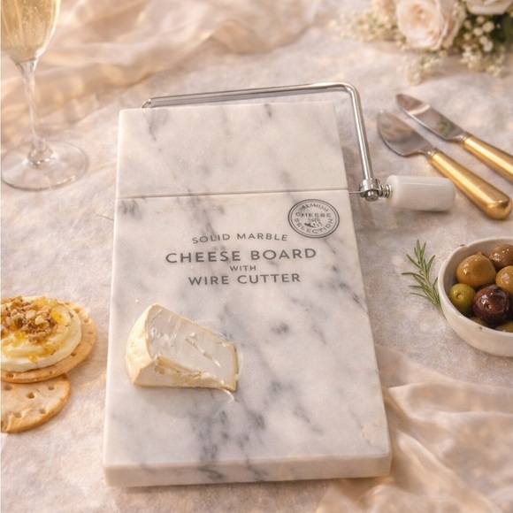 Marble Cheese Board with Wire Cutter - Picture 11 of 14